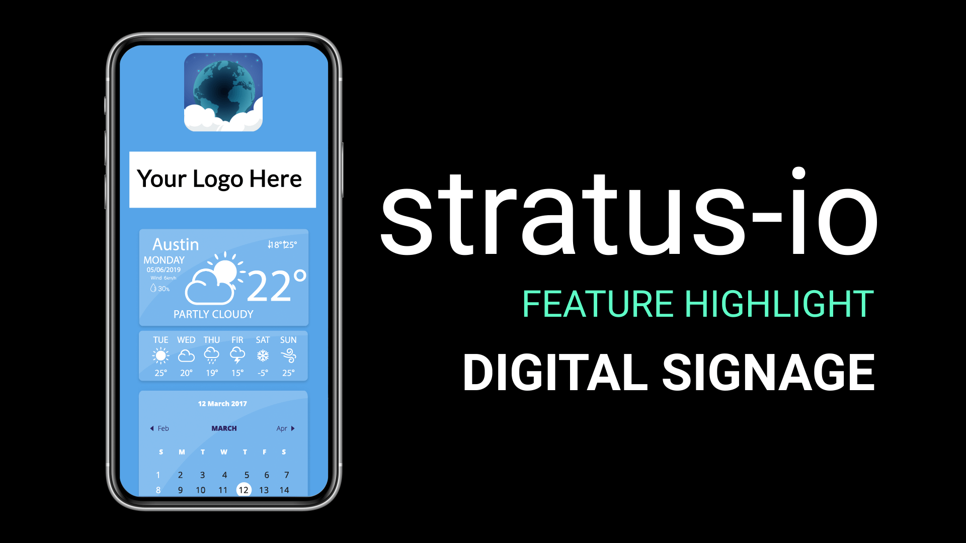 Cloud-in-Hand - stratus-io Digital Signage custom background for mobile attendance mustering safety-training