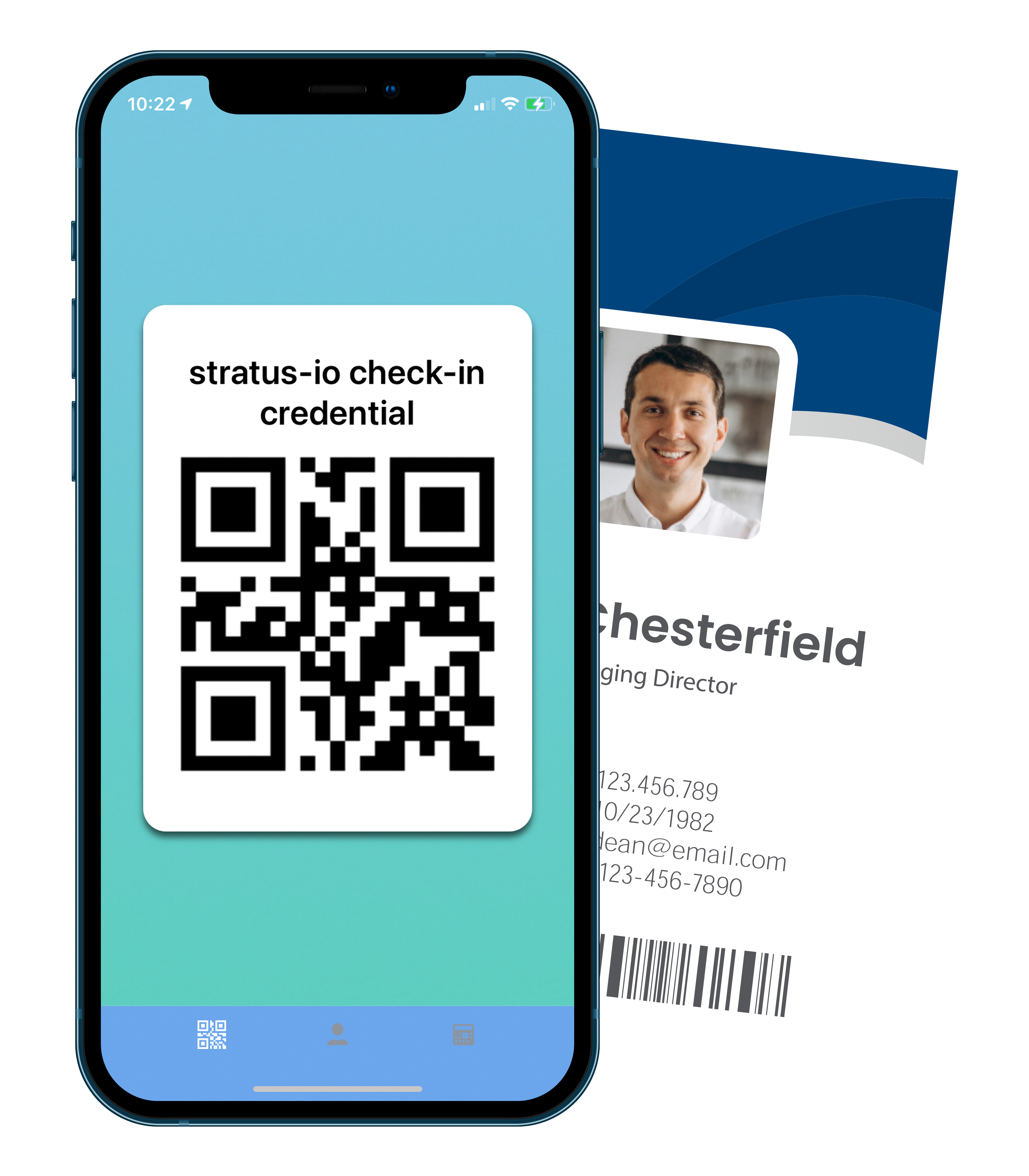 Cloud-In-Hand Mobile Check-in QRCode on iPhone, Android