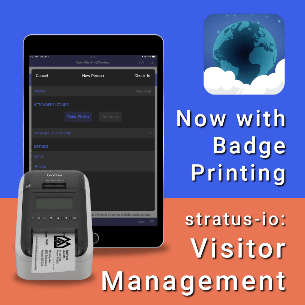 iPad with badge printer