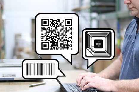 Electronic mustering with barcode-qr-rfid