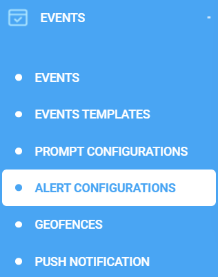 CIH alert configurations tab