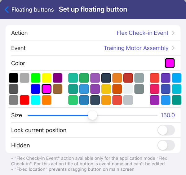 multi-class check-in Setup floating button Training Motor Assembly