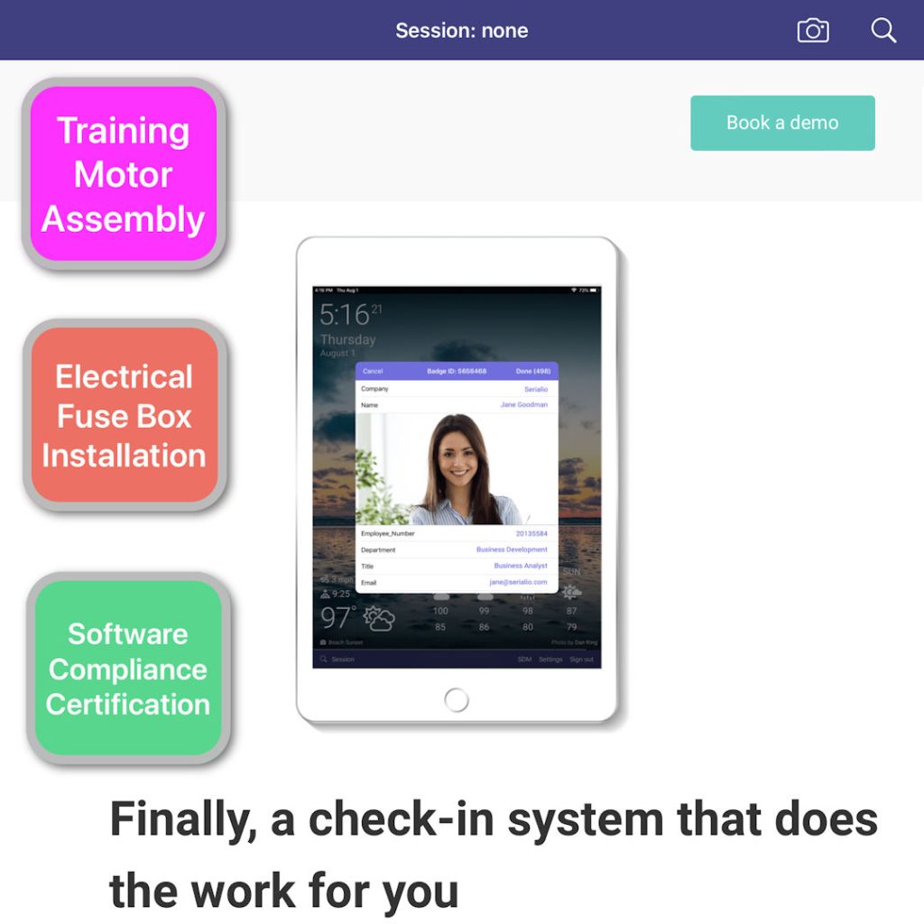 multi-class check-in kiosk simultaneous classes