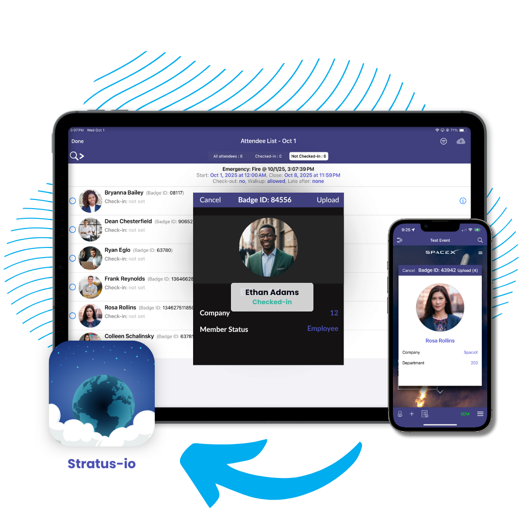 Stratus-io Visitor Management System on Tablet and Mobile