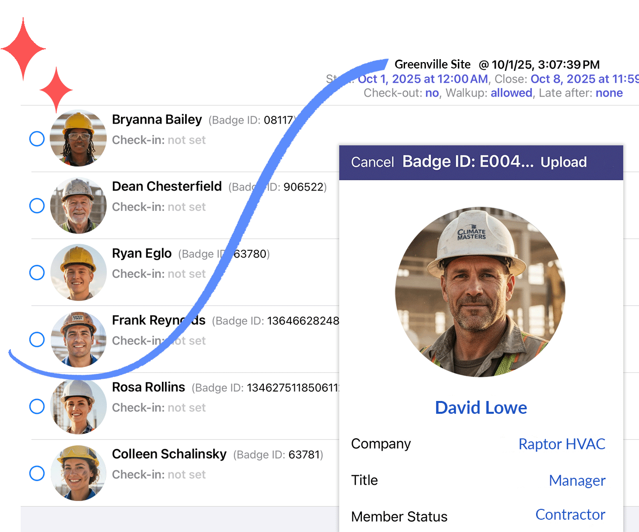 A Construction Safety Software to Check-in Crew and Contractors