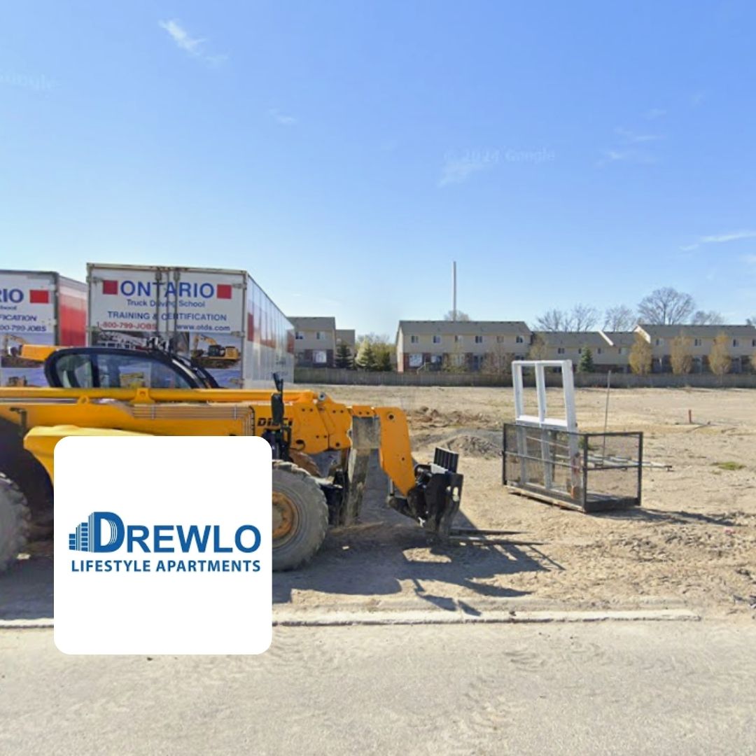 Drewlo construction site illustrating jobsite-based time tracking for construction case study.