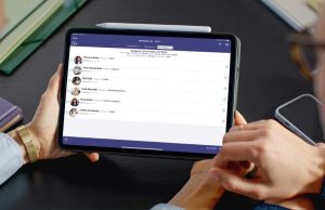An tablet screen showing Stratus-io Time and Attendance Software